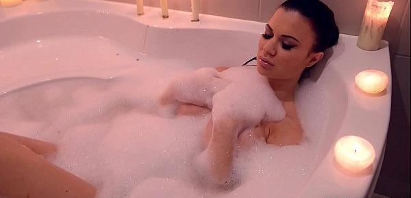  Busty seduction in the bath tub with masturbating horny goddess Jasmine Jae